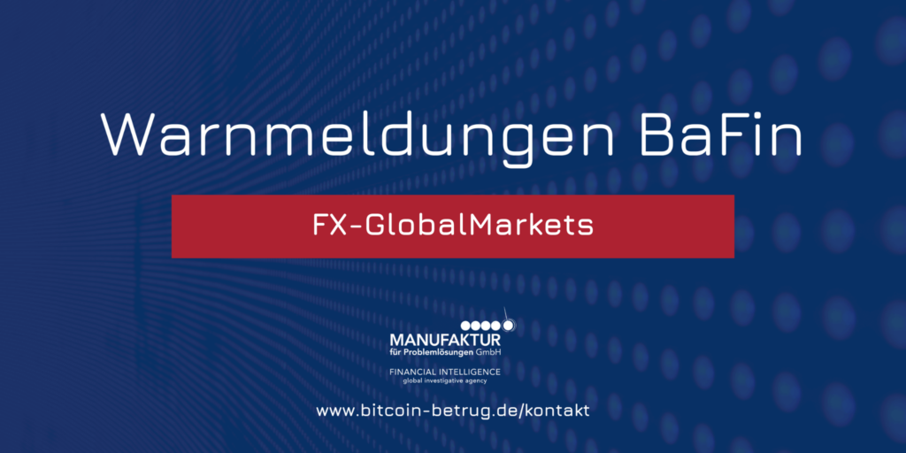 Warnmeldung der BaFin über FX-GlobalMarkets