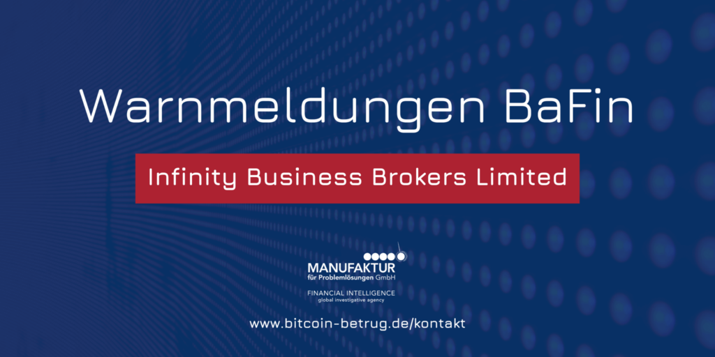 Warnmeldung der BaFin über Infinity Business Brokers Limited
