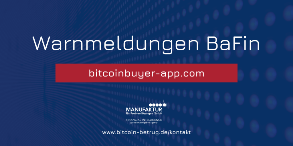 Warnmeldung der BaFin über die Website bitcoinbuyer-app.com