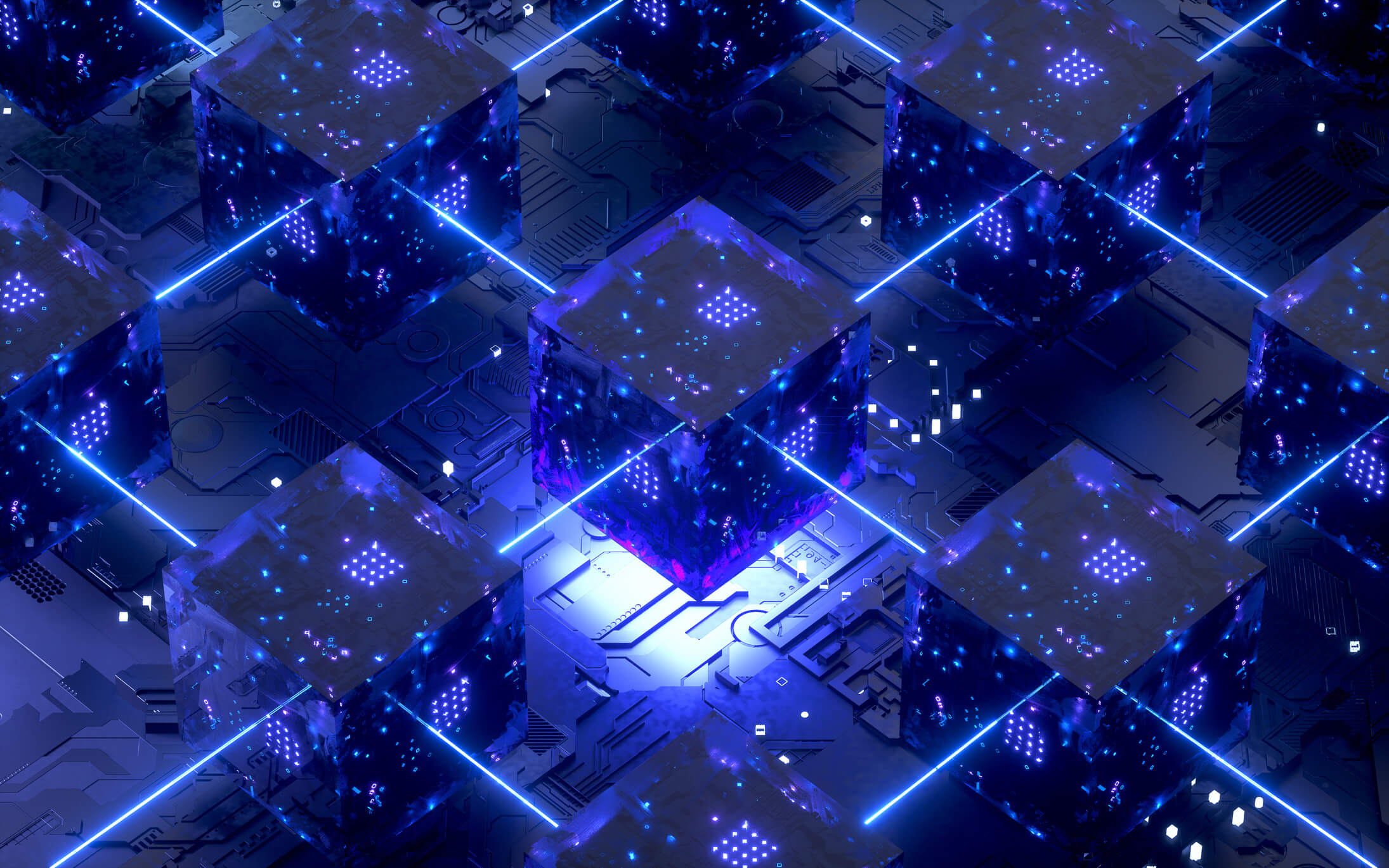 Visualisierung der Blockchain. Hier werden Transaktions-IDs abgespeichert.